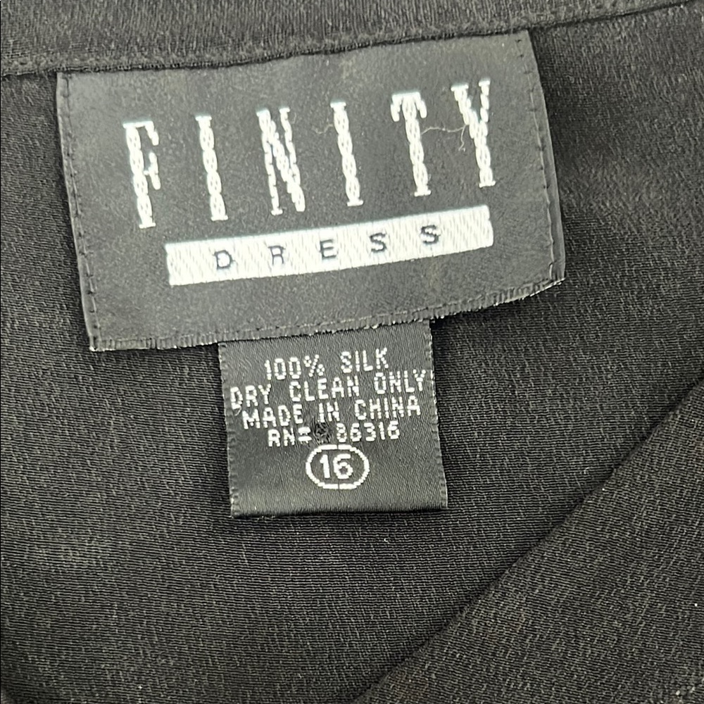 Finity Black Button-Up Silk Shirt - Picture 4 of 4